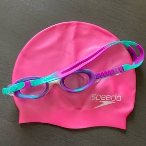 Speedo Swim Cap and Goggles